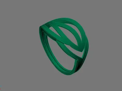 Women Ring Plain Ring Ready STL 3DM Models Womens Rings 3D print model 60