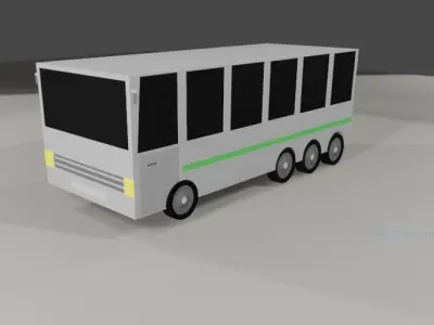  mini Bus  Low-poly 3D model