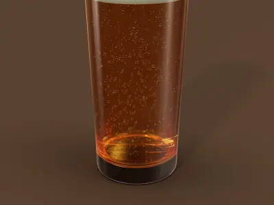 Drink Glass - Beer on Collins Glass 3D model