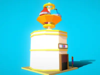 HIE Potion Shop N1 Low-poly 3D model