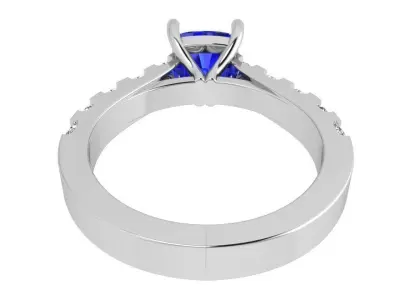 Cushion Cut Ring 3484 3D print model