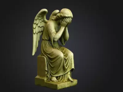 Weeping Angel Statue Low-poly 3D model