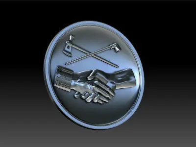 Peace Coin 3D print model