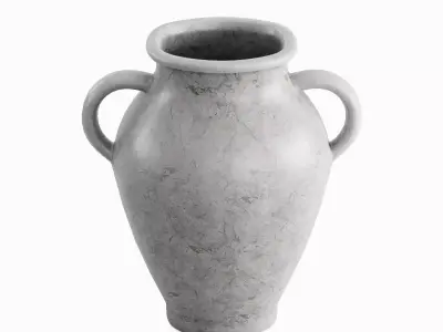 Antique Marble Garden Vase 02 Low-poly 3D model