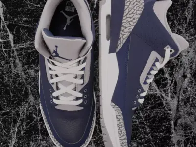 NIKE AIR JORDAN 3 RETRO 3D SHOES 3D model