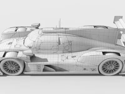 Dallara P217 - LMP2 WEC-ELMS Low-poly 3D model