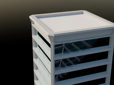 Procedural Building skyscraper V1 - Geometry Nodes Blender  3D model