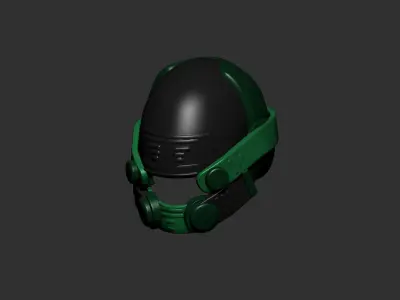 helmet high poly sculpt 3d printable  3D model 29
