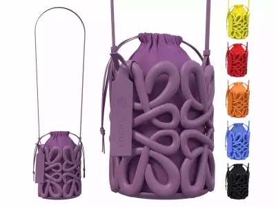 Loewe Anagram inflated pocket foam rubber Shoulder Bag  Low-poly 3D model