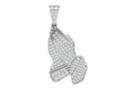 Pray French Pave Pendant 3995 3D print model