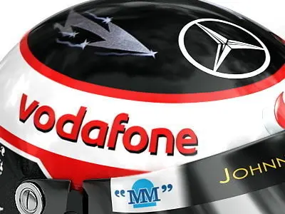 Helmet F1 2007 Fernando Alonso 3D model