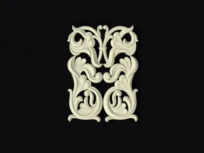 Central decor ornament for furniture 3D model 416