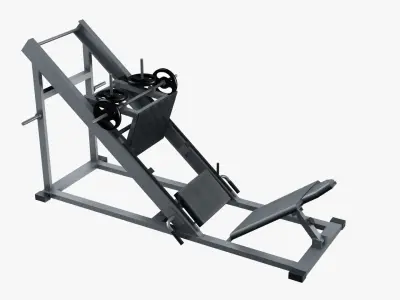 Leg Press Machine Low-poly 3D model