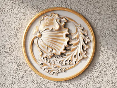 Carved decorative panel DP 001 3D model