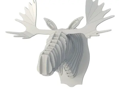 Fred Cardboard Moose Head 3D model