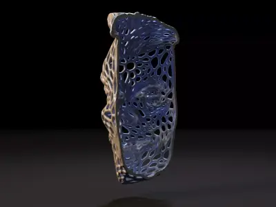 Vampire mask Voronoi 3D print model