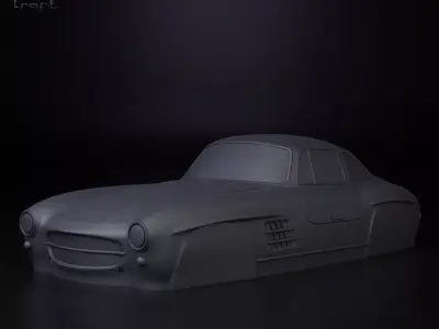 Mercedes 300SL simplified decorative model 3D print model