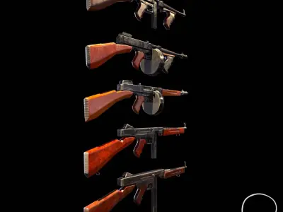 Gun -vol 01 Low-poly 3D model