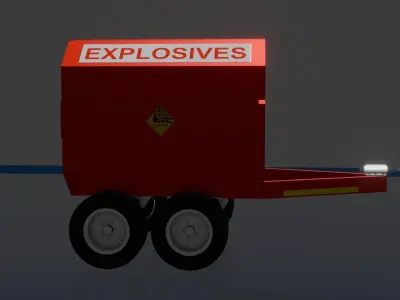 Trailer Explosives Low-poly 3D model