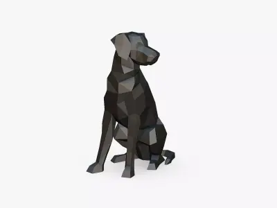 border collie labrador mix 3D print model