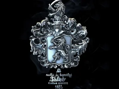 coat of arms lion 3D print model