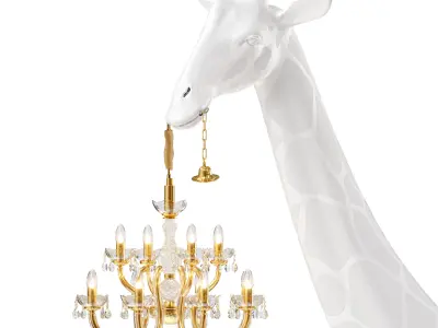Giraffe In Love Qeeboo Wall-Mount Low-poly 3D model