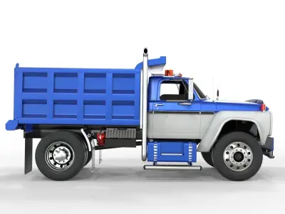 Generic F750 1978 Truck With Sand Bucket 3D model