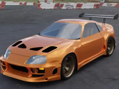 Toyota Supra MK4 Low-poly 3D model