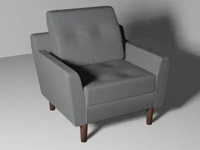 Armchair PBR low-poly game-ready realistic furniture model Low-poly 3D model