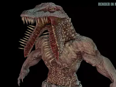 Crocodile Mutant Low-poly 3D model