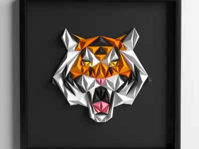 Embossed frame Free low-poly 3D model