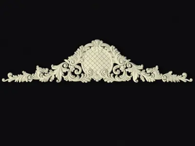 Central decor ornament for furniture 3D model 934