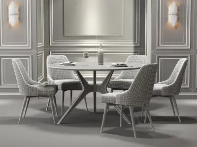 Luxury Dining Room Interior 272 3D model
