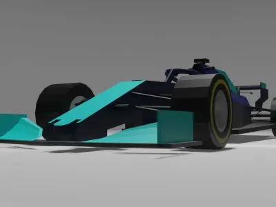 Low Poly F1 Car 3D model