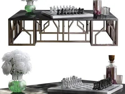 Coffee tables Decorative sets 3D model