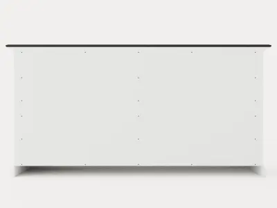 Hampton Done 170 Cm 4 Doors2 Boxes White Black Low-poly 3D model