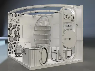  Booth Exhibition Stand a654a 3D model