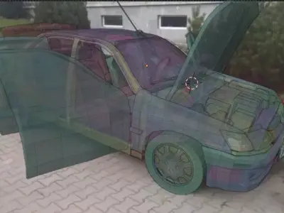 3D LOW POLY development handmade CAR by Ing Karl ArtStudio  Low-poly 3D model