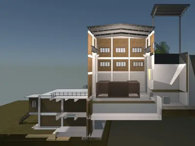 Industrial building 2319 3D model