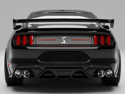 Ford Mustang Shelby With interior 3D model