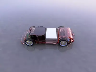  Hot Wheels Full Proportional RC Chassis for Mazda RX-7 FD 3D print model