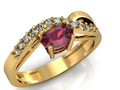 rubi daimond ring 3D print model