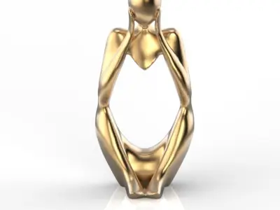 abstract decorations thinker figurine 3D print model