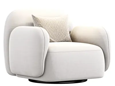 Giddings Swivel Chair Knoll Camel By Highfashionhome 3D model