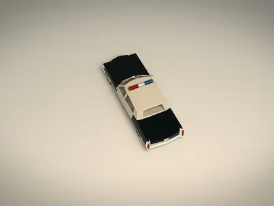 Low Poly Police Car 04 Low-poly 3D model