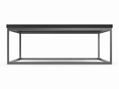 Table 6 rectangular metal black top model 3D model