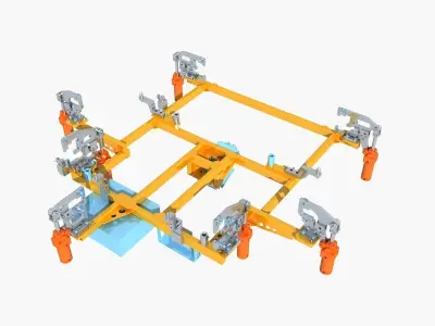 Industrial Equipment 44 - Car Front Floor Fixture 3D model