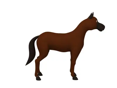 Horse Cartoon 02 3D model
