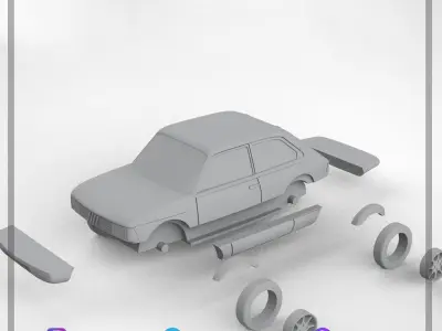 Fiat Spazio 147 for 3D printing 3D print model