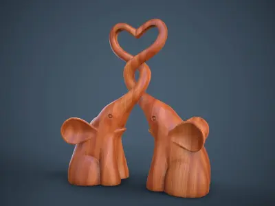 Home Decor Elephant low poly Low-poly 3D model